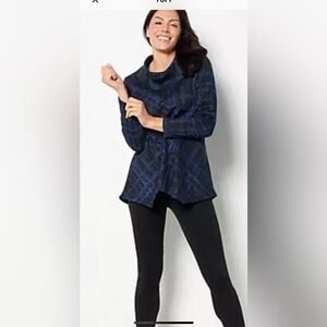 Attitudes by Renee Ponte Jacquard Cowl neck top. NWT. Retail 57.95